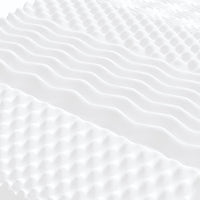 Divano Letto Estraibile con Materassi Crema 80x200 cm Tessuto