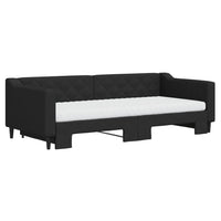 Divano Letto Estraibile con Materassi Nero 90x200 cm in Tessutocod mxl 83170