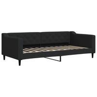 Divano Letto Estraibile con Materassi Nero 90x200 cm in Tessuto 3197446