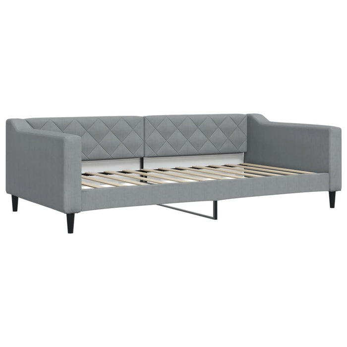 Divano Letto Estraibile Materassi Grigio Chiaro 100x200 Tessuto
