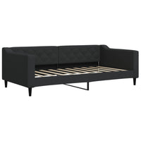 Divano Letto Estraibile con Materassi Nero 90x190 cm in Tessuto 3197456