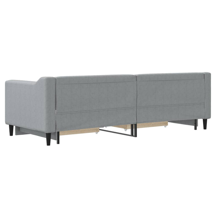 Divano Letto Estraibile Cassetti-Sofa Letto-Daybed Grigio Chiaro 80x200cm Tessuto 164433