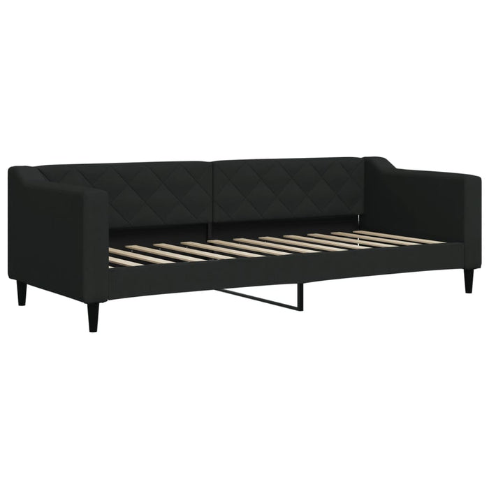 Divano Letto Estraibile con Cassetti Nero 80x200 cm in Tessuto 3197459