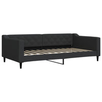 Divano Letto Estraibile con Cassetti Nero 100x200 cm in Tessuto 3197469