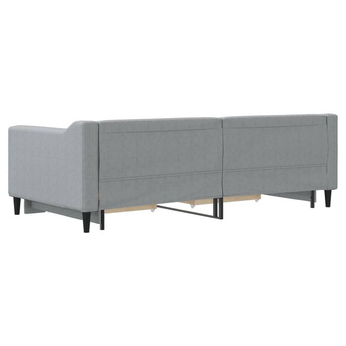 Divano Letto Estraibile Cassetti-Sofa Letto-Daybed Grigio Chiaro 90x190cm Tessuto 358652