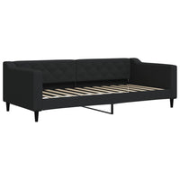Divano Letto Estraibile con Cassetti Nero 90x200 cm in Tessuto 3197482