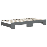 vidaXL Divano Letto Estraibile Cassetti Grigio Scuro 100x200cm Tessuto