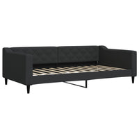 Divano Letto Estraibile con Cassetti Nero 100x200 cm in Tessuto 3197487