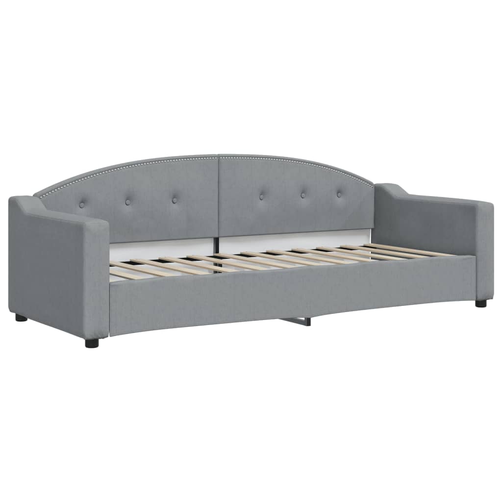 Divano Letto con Materasso Grigio Chiaro 80x200 cm in Tessuto 3197507