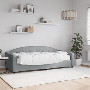 Divano Letto con Materasso-Sofa Letto-Daybed Grigio Chiaro 80x200 cm in Tessuto 347207