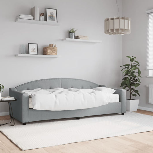 Divano Letto con Materasso-Sofa Letto-Daybed Grigio Chiaro 80x200 cm in Tessuto 347207