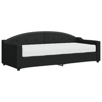 Divano Letto con Materasso-Sofa Letto-Daybed Nero 80x200 cm in Tessuto 145481