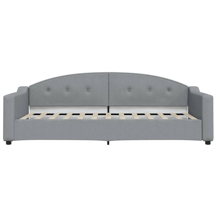 Divano Letto con Materasso Grigio Chiaro 90x200 cm in Tessuto