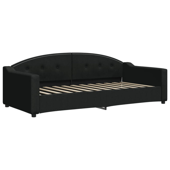 Divano Letto con Materasso-Sofa Letto-Daybed Nero 90x200 cm in Tessuto 784500