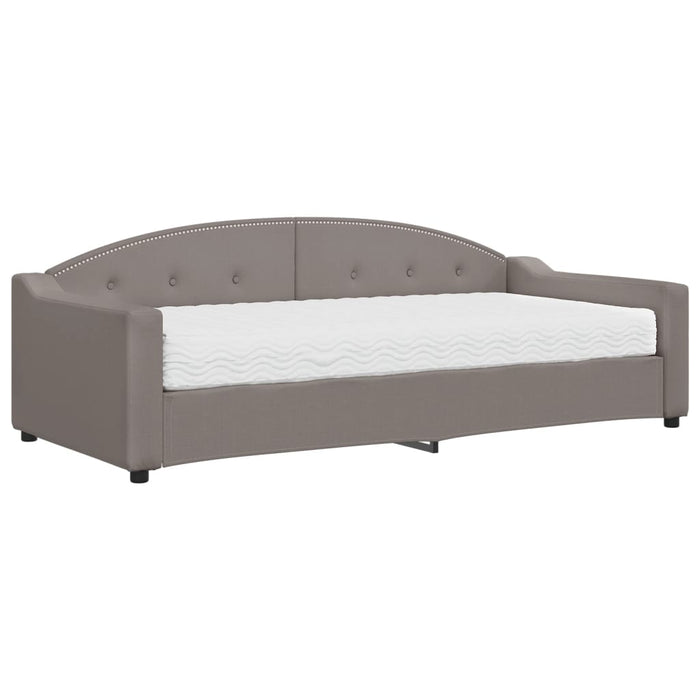 Divano Letto con Materasso-Sofa Letto-Daybed Tortora 90x200 cm in Tessuto 912260