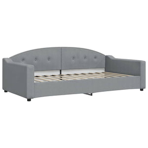 Divano Letto con Materasso Grigio Chiaro 100x200 cm in Tessuto 3197517