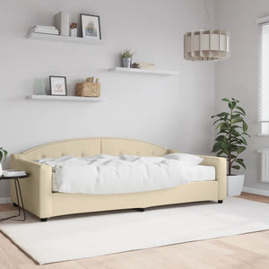 Divano Letto con Materasso-Sofa Letto-Daybed Crema 100x200 cm in Tessuto 991689