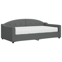 Divano Letto con Materasso-Sofa Letto-Daybed Grigio Scuro 90x190 cm in Tessuto 987422