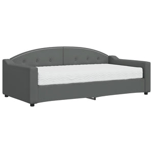 Divano Letto con Materasso-Sofa Letto-Daybed Grigio Scuro 90x190 cm in Tessuto 987422