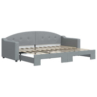 Divano Letto con Letto Estraibile Grigio Chiaro 80x200 Tessuto 3197525