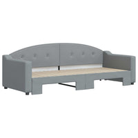 Divano Letto con Letto Estraibile Grigio Chiaro 80x200 Tessuto 3197525