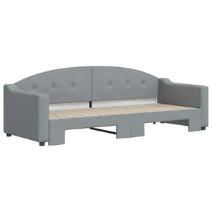 Divano Letto con Letto Estraibile Grigio Chiaro 80x200 Tessuto 3197525