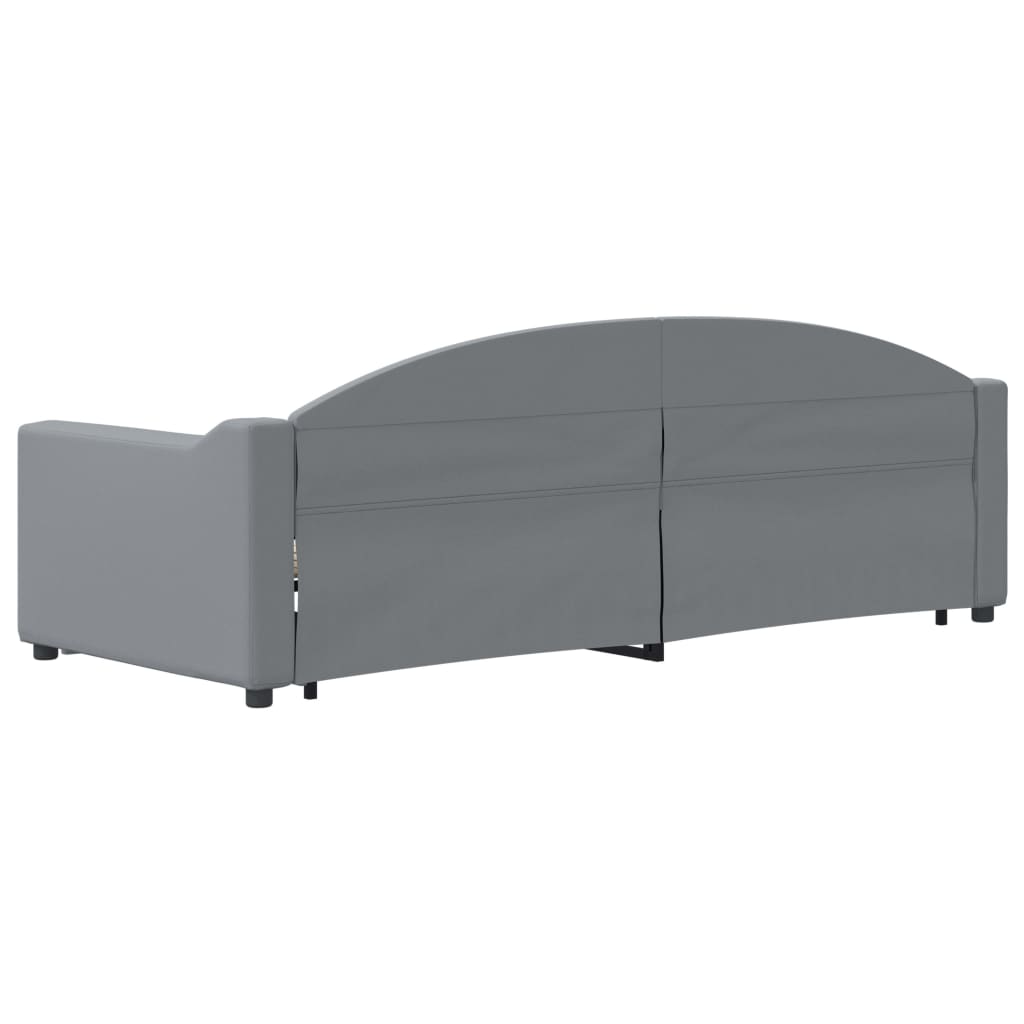 Divano Letto con Letto Estraibile Grigio Chiaro 80x200 Tessuto