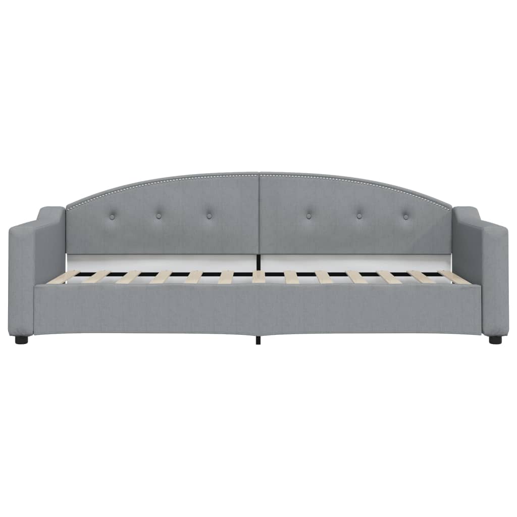 Divano Letto con Letto Estraibile Grigio Chiaro 80x200 Tessuto 3197525