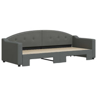 Divano Letto con Letto Estraibile Grigio Scuro 80x200 Tessuto 3197526