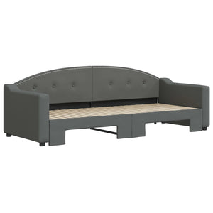 Divano Letto con Letto Estraibile Grigio Scuro 80x200 Tessuto 3197526
