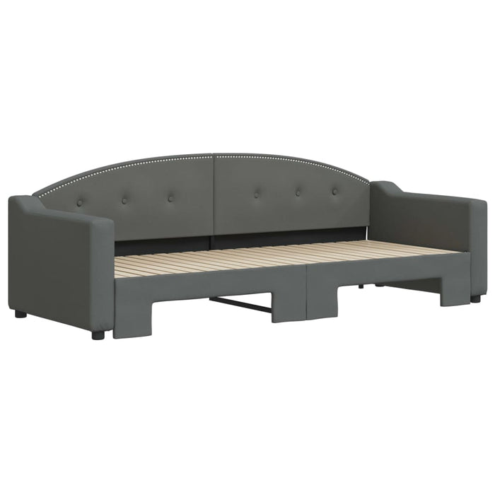 Divano Letto con Letto Estraibile Grigio Scuro 80x200 Tessuto 3197526