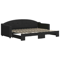 Divano Letto con Letto Estraibile Nero 80x200 Tessuto 3197527