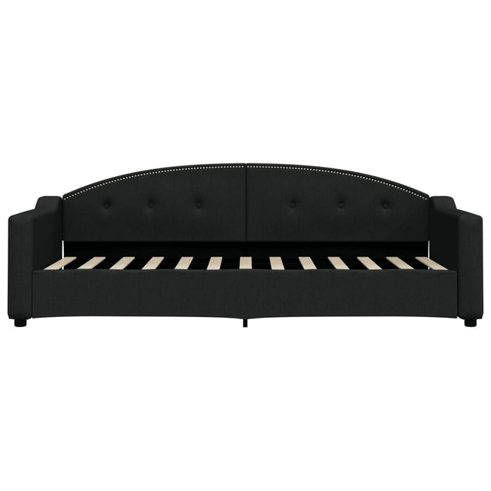 Divano Letto con Letto Estraibile Nero 80x200 Tessuto