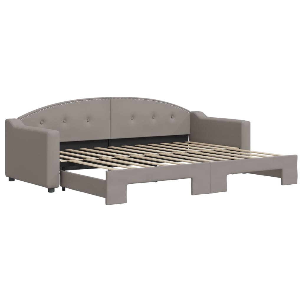 Divano Letto con Letto Estraibile-Sofa Letto-Daybed Tortora 80x200 cm Tessuto 717348