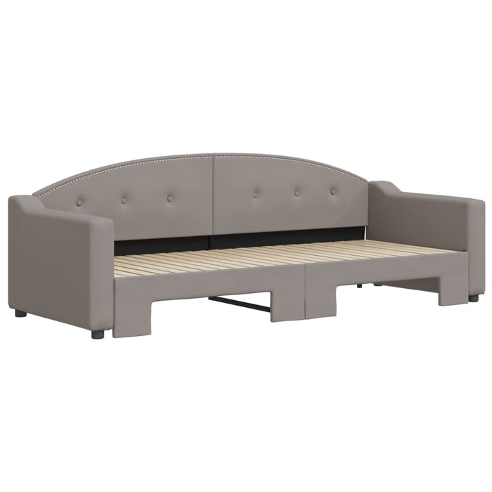 Divano Letto con Letto Estraibile-Sofa Letto-Daybed Tortora 80x200 cm Tessuto 717348