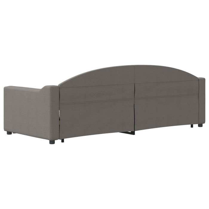 Divano Letto con Letto Estraibile Tortora 80x200 cm Tessuto