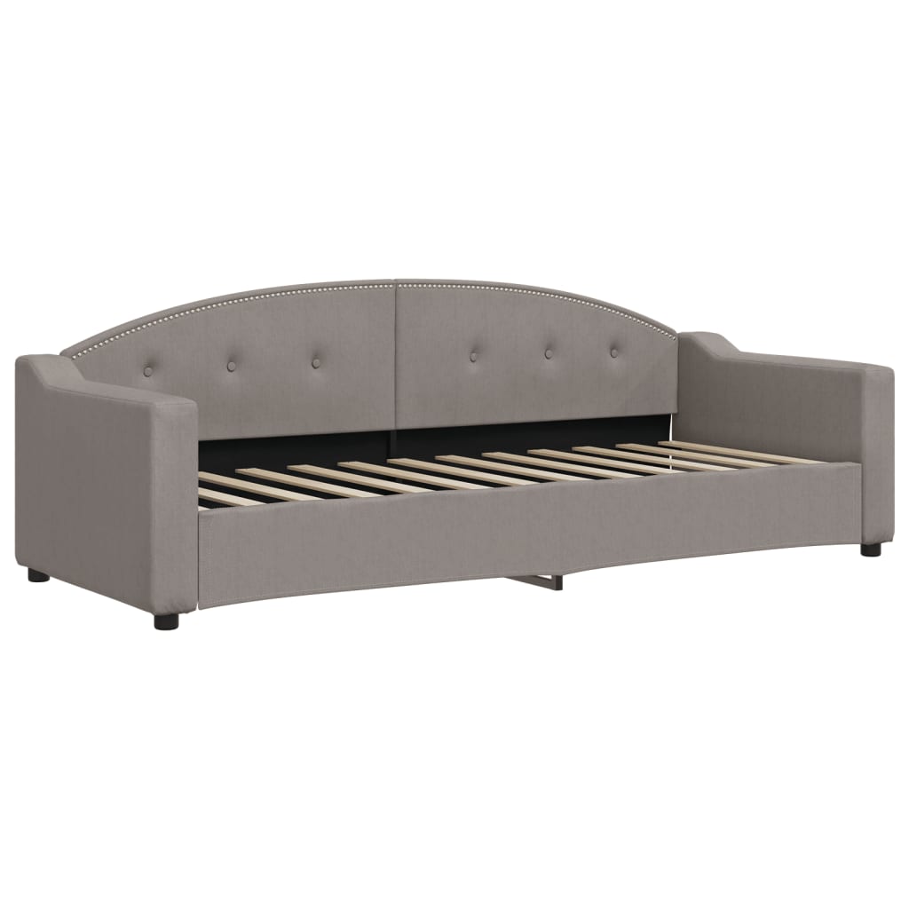 Divano Letto con Letto Estraibile-Sofa Letto-Daybed Tortora 80x200 cm Tessuto 717348