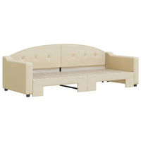 Divano Letto con Letto Estraibile-Sofa Letto-Daybed Crema 80x200 cm Tessuto 733281