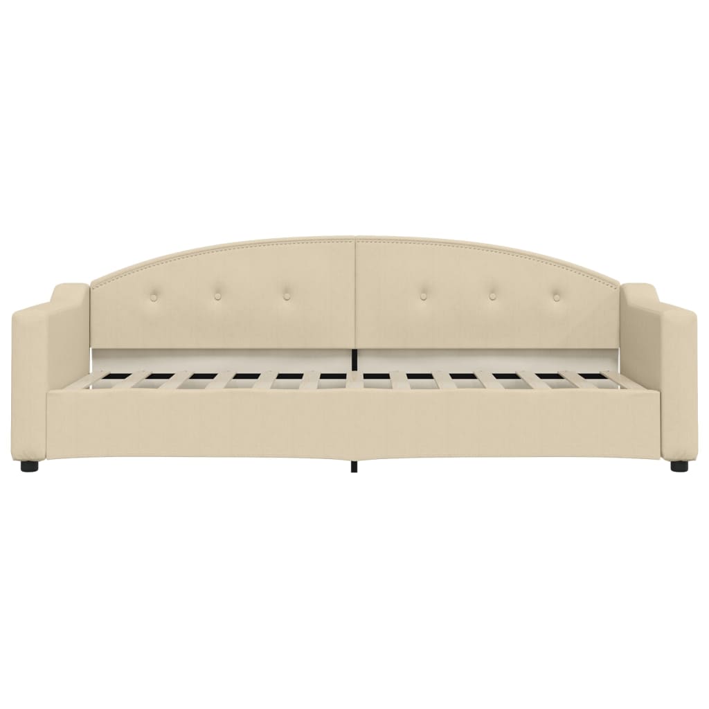 Divano Letto con Letto Estraibile-Sofa Letto-Daybed Crema 80x200 cm Tessuto 733281