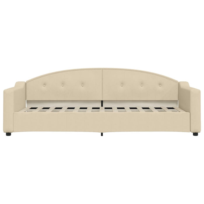 Divano Letto con Letto Estraibile-Sofa Letto-Daybed Crema 80x200 cm Tessuto 733281