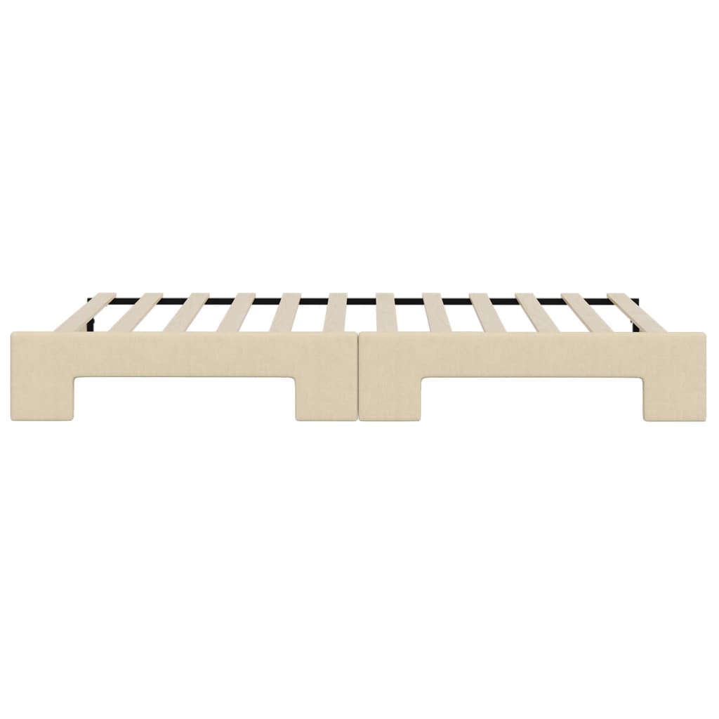 Divano Letto con Letto Estraibile-Sofa Letto-Daybed Crema 80x200 cm Tessuto 733281