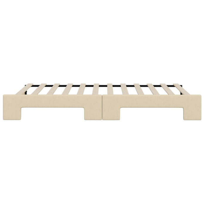 Divano Letto con Letto Estraibile Crema 80x200 cm Tessuto 3197529