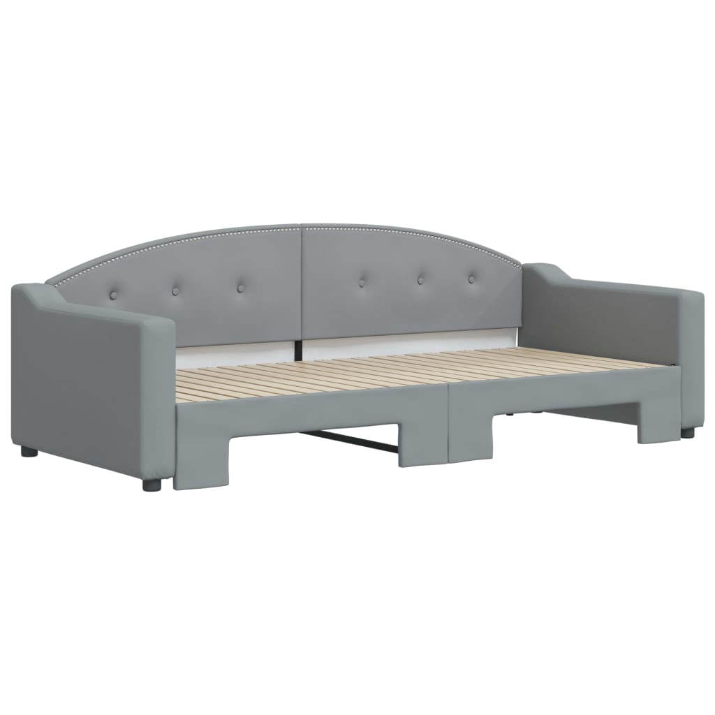 Divano Letto con Letto Estraibile-Sofa Letto-Daybed Grigio Chiaro 90x200 Tessuto 193547