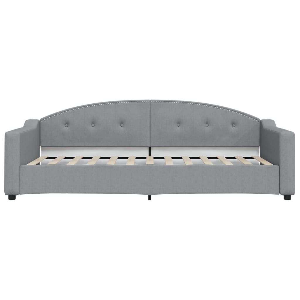 Divano Letto con Letto Estraibile Grigio Chiaro 90x200 Tessuto 3197530