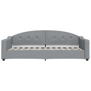 Divano Letto con Letto Estraibile Grigio Chiaro 90x200 Tessuto 3197530