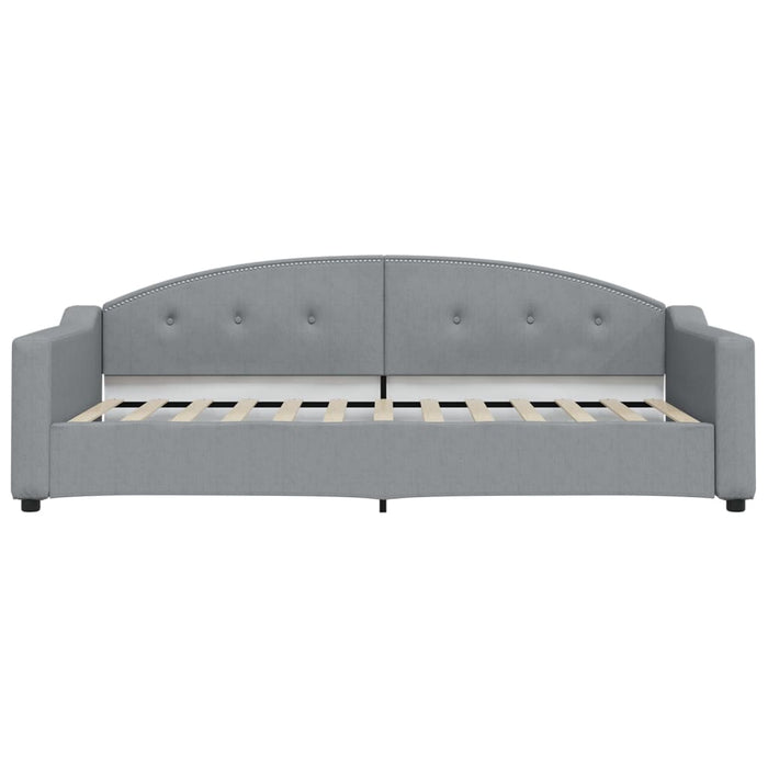 Divano Letto con Letto Estraibile Grigio Chiaro 90x200 Tessuto 3197530