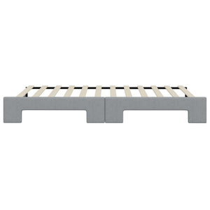 Divano Letto con Letto Estraibile Grigio Chiaro 90x200 Tessuto 3197530