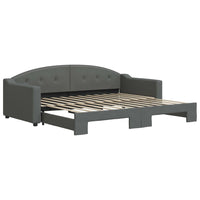 Divano Letto con Letto Estraibile-Sofa Letto-Daybed Grigio Scuro 90x200cm Tessuto 773957
