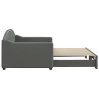 Divano Letto con Letto Estraibile Grigio Scuro 90x200cm Tessuto 3197531