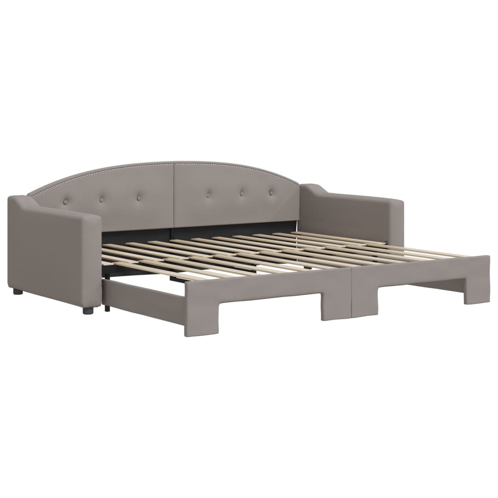 Divano Letto con Letto Estraibile-Sofa Letto-Daybed Tortora 90x200 cm in Tessuto 654917
